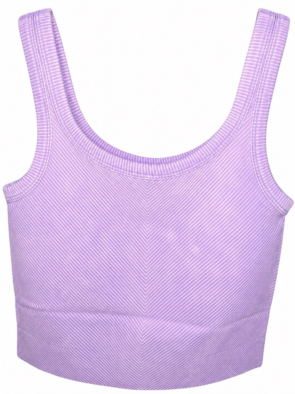 Zenana 2-Pack Ribbed Seamless Crop Tank Bundle NIP L/XL Lavender & Blue A24 - Picture 4 of 6
